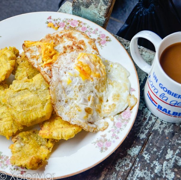egg meat and coffee